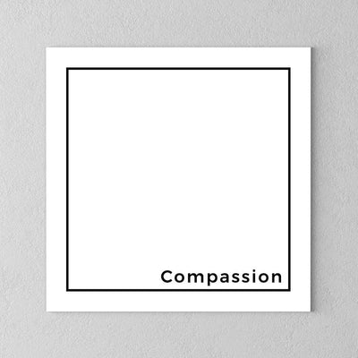 Compassion Minimalistic Canvas - PrimaVegan